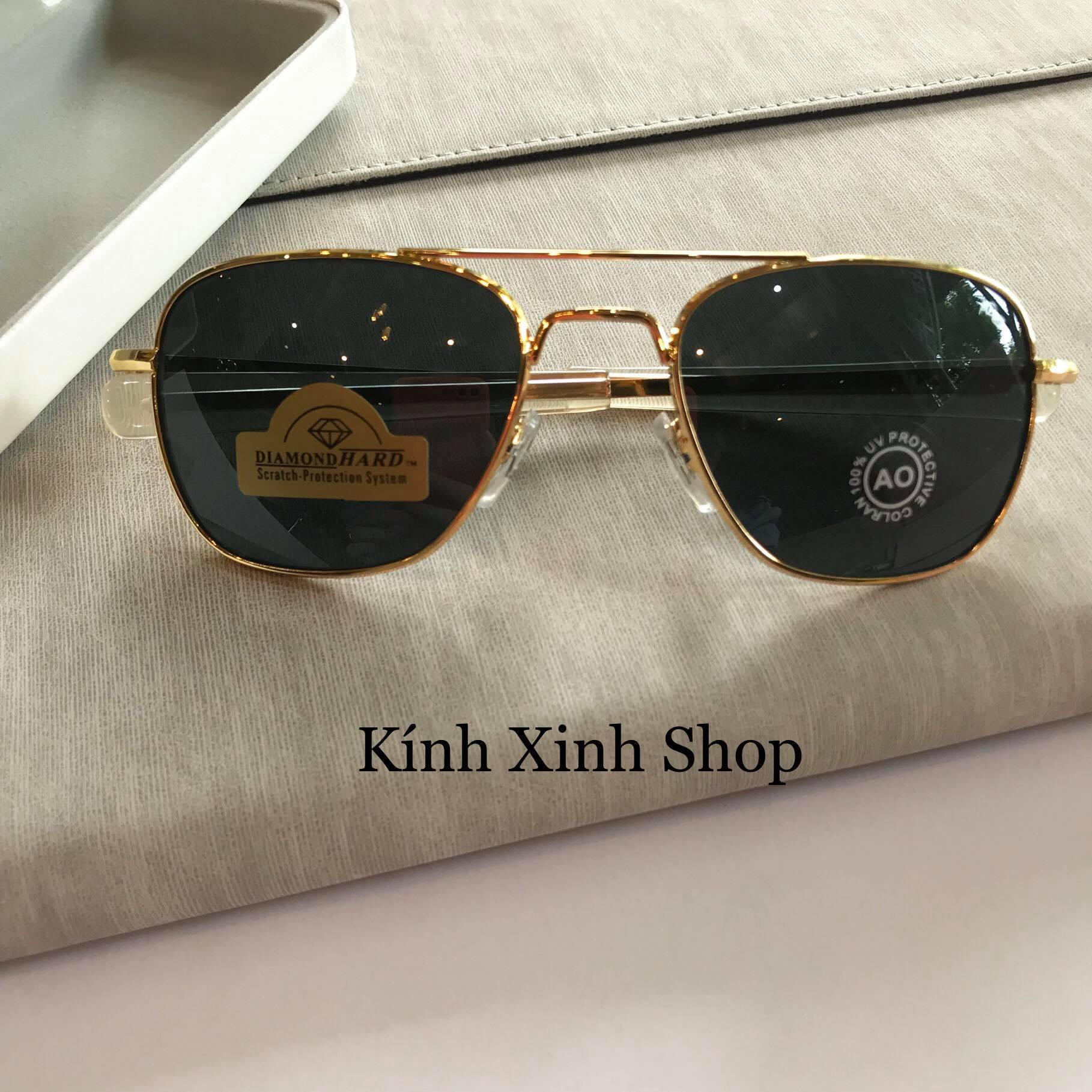 Kính Râm, Kính Mát Nam Cơn Ao Tròng Thủy Tinh - Hàng Cao Cấp Fullbox Phụ Kiện