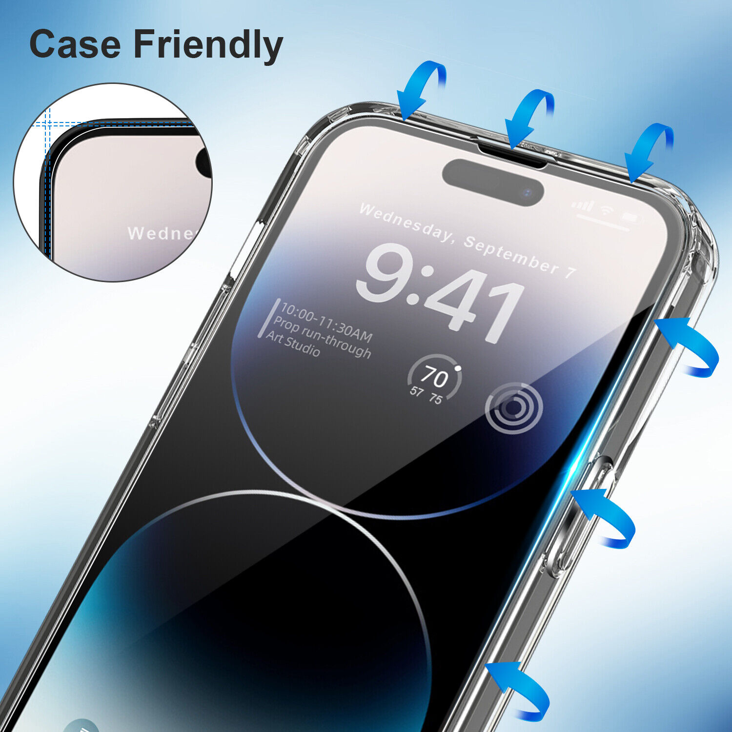 Miếng dán kính cường lực dành cho iPhone 14 Pro / 14 Pro Max hiệu HOTCASE HBO (độ cứng 9H, mỏng 0.3mm, vát 2.5D, độ trong chuẩn HD) - hàng nhập khẩu