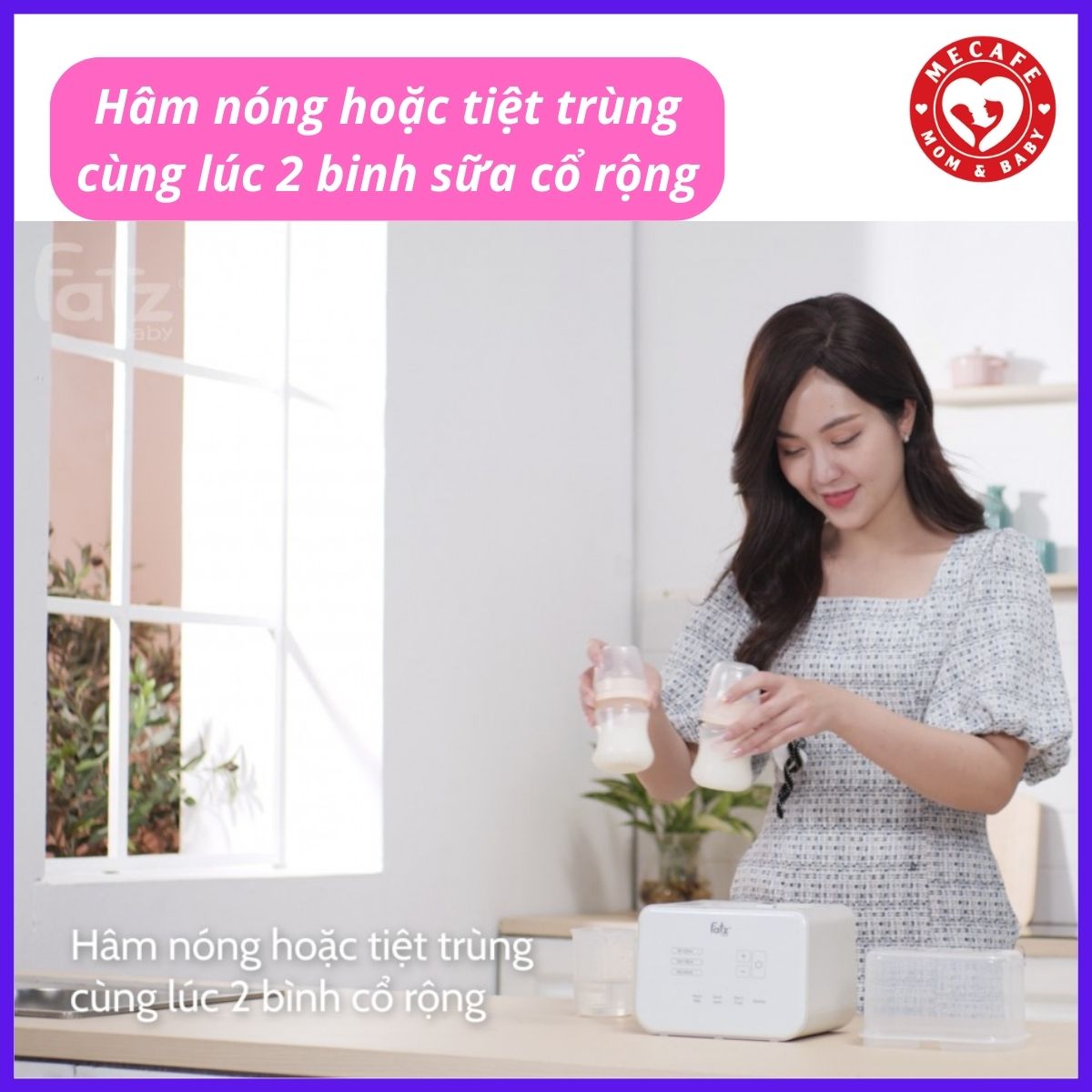 Máy hâm sữa tiệt trùng điện tử 2 bình Duo 5 Fatzbaby