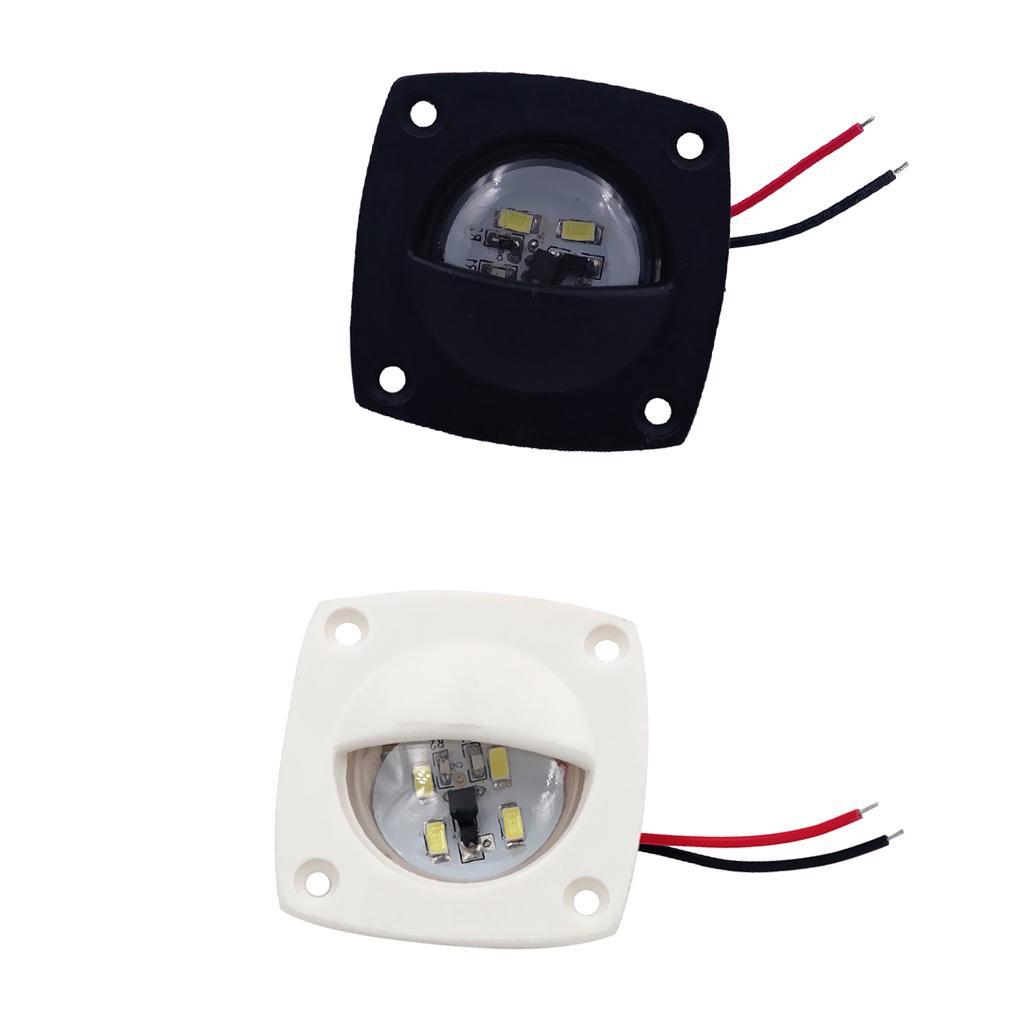 2pcs Marine Boat RV Yacht White LED Interior Courtesy Light Walkway Stair