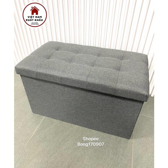 Ghế Dài Sofa Kiêm Hộp Đựng Đồ Chất Vải Oxford 600D Cao Cấp Size Lớn XL 70x39xcao40cm