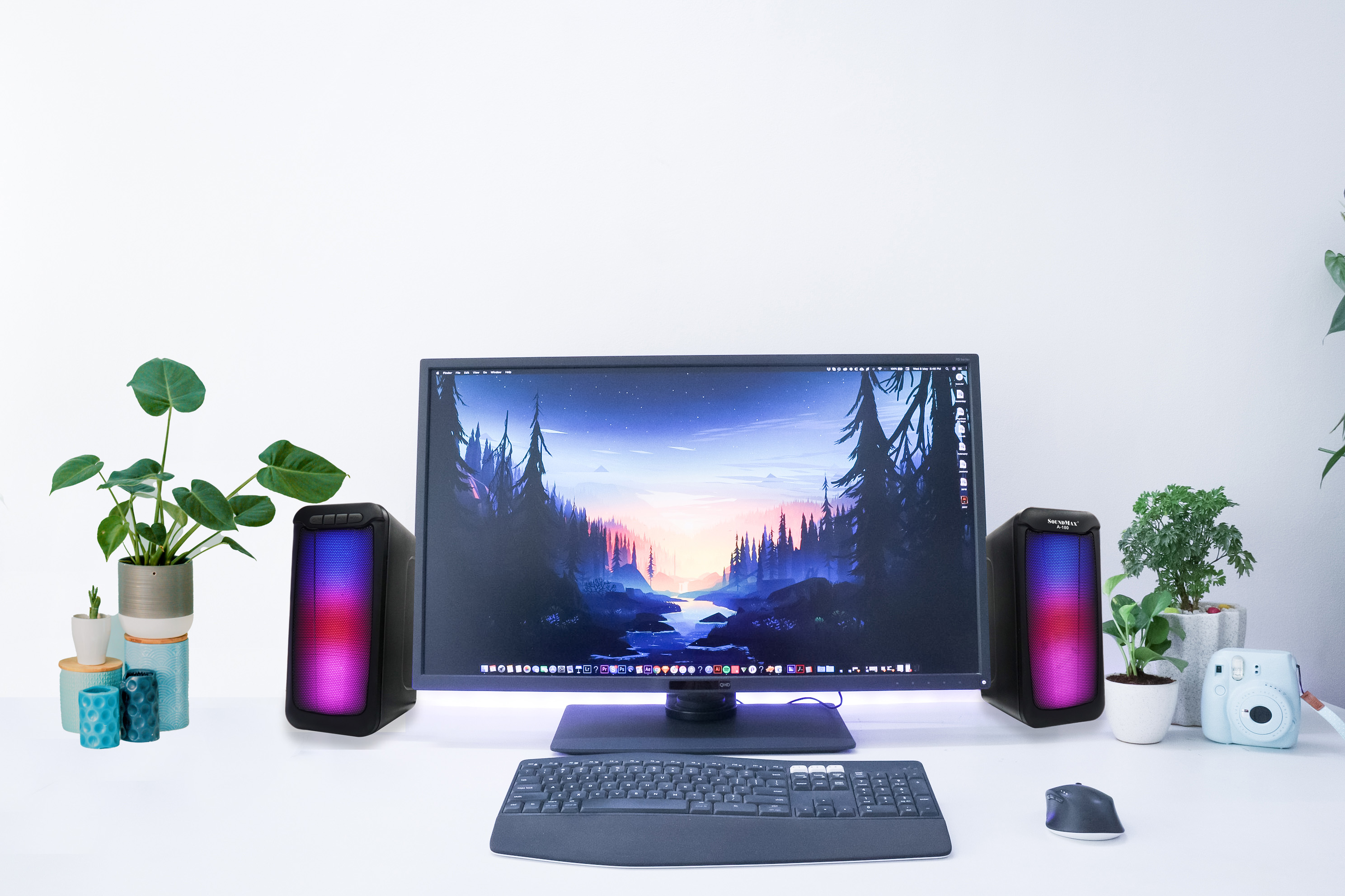Loa Vi Tính SoundMax A180 2.0 10W LED RGB / Jack 3.5mm / Bluetooth - Hàng chính hãng