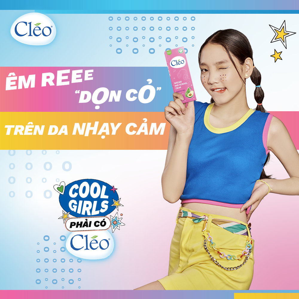 Kem Tẩy Lông Chiết Xuất Bơ Cleo Dành Cho Da Nhạy Cảm 50g, an toàn, không đau và đạt hiệu quả nhanh chóng