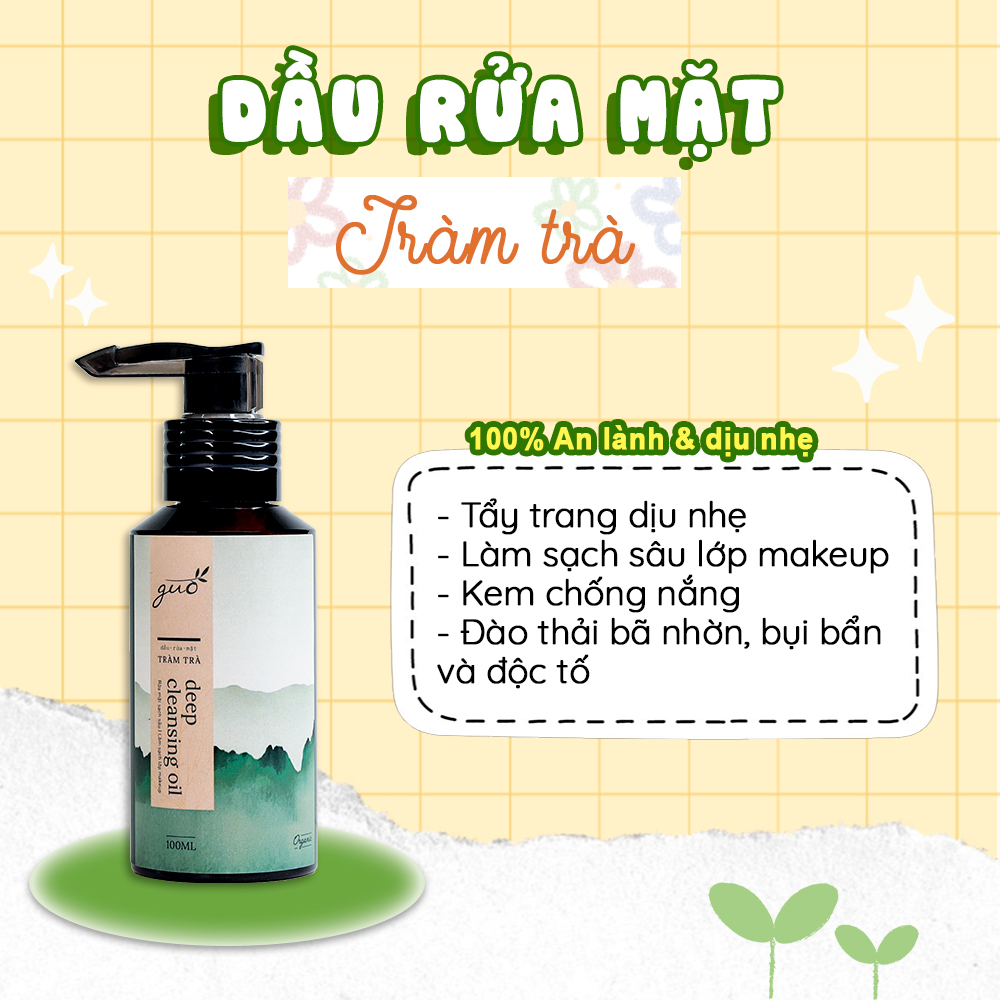 Dầu Tẩy Trang Rửa Mặt Tràm Trà GUO - Deep Cleansing Oil 100ml