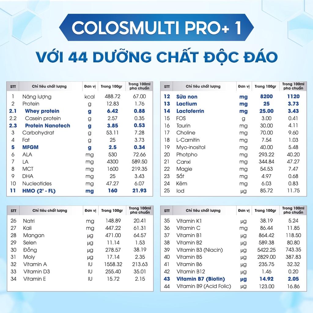 Sữa Bột Colosmulti Pro+ 1 300g/30túi tăng cường miễn dịch,phát triển thể chất &amp; nhận thức