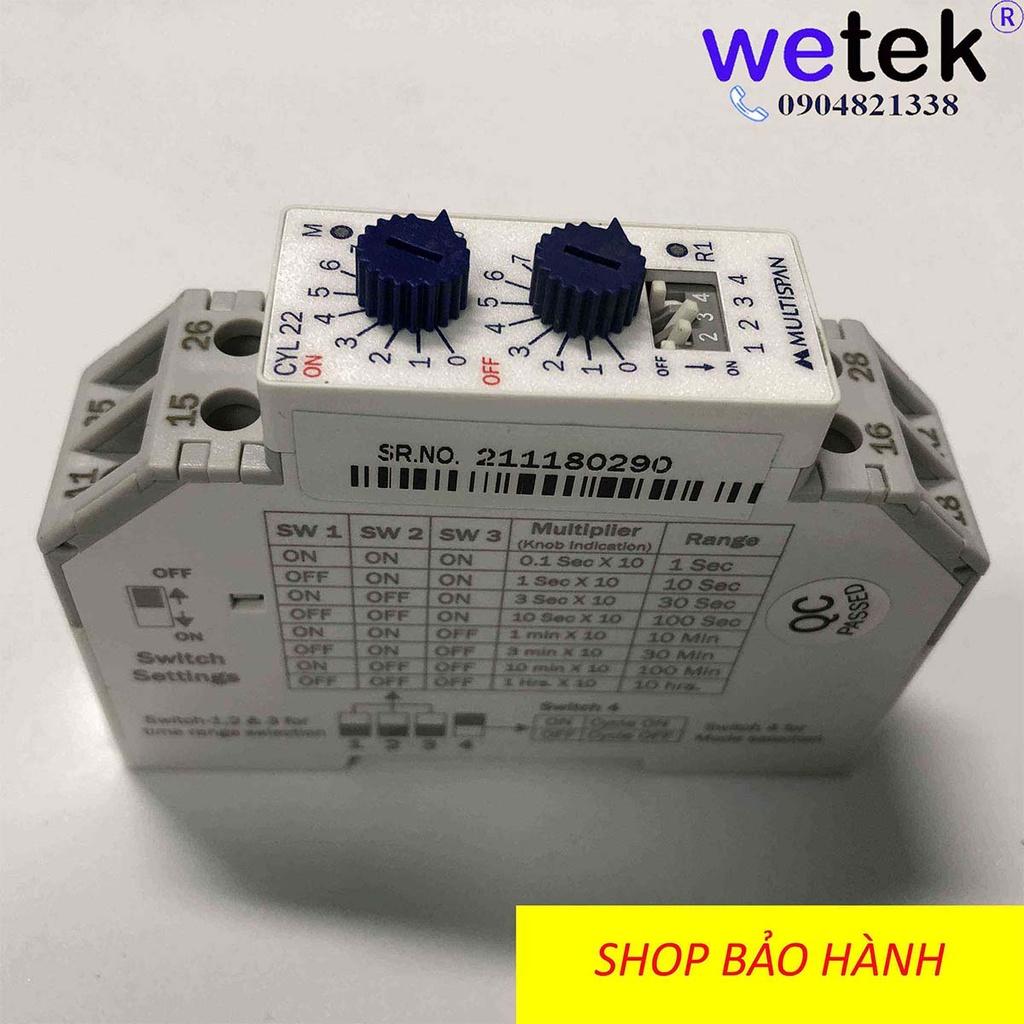 Multispan CYL-22 Timer luân phiên thời gian, kiểu phím cơ, module gọn rẻ đẹp bền, bảo hành