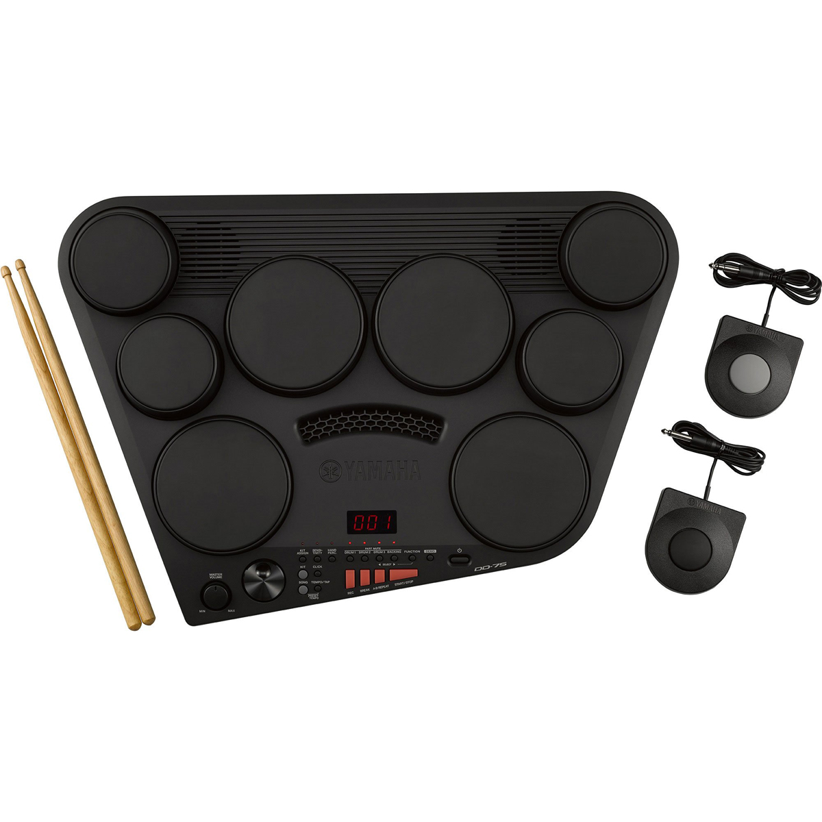 Bộ Trống điện tử Yamaha DD-75 (Electronic Portable Digital Drum DD75 - Có tem chống hàng giả Bộ CA - Nguồn, Dùi Trống, Pedal,) - Kèm Kèn Kazoo DreamMaker