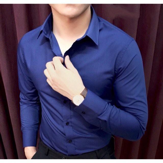 Combo 3 sản phẩm áo sơ mi nam chọn màu như hình, sơ mi nam trơn giá rẻ không nhăn dáng hàn quốc