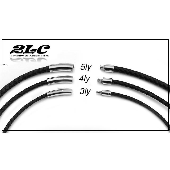 DÂY CHUYỀN ĐEN 5LY DA XỊN KHÓA INOX
