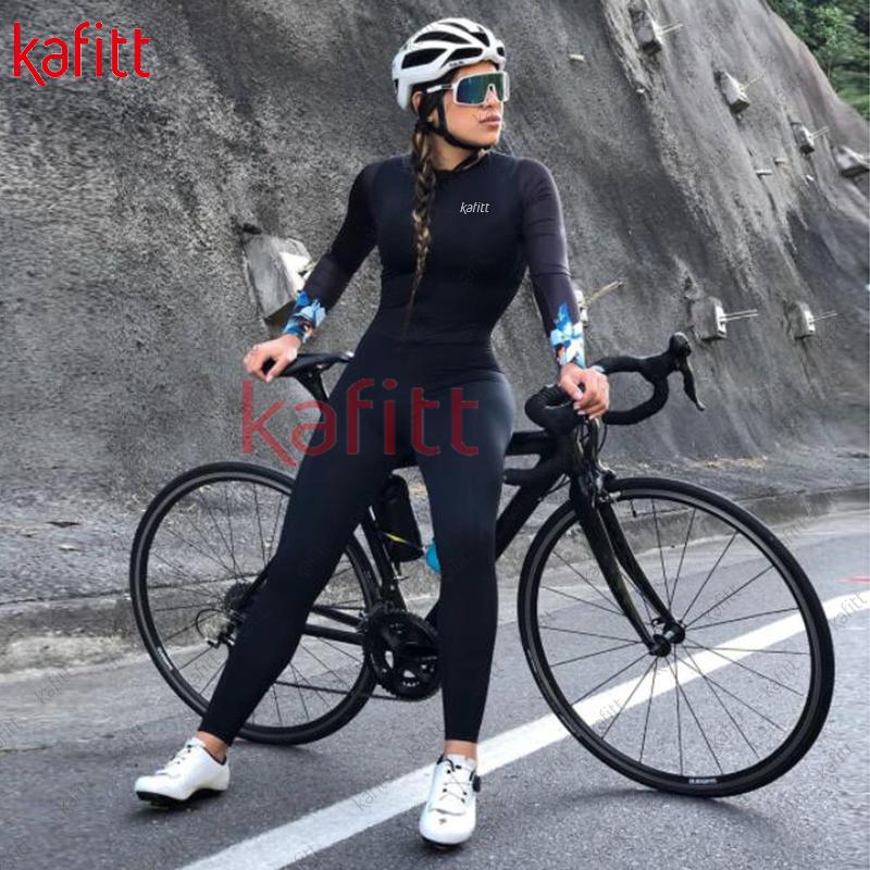 Kafitt Mùa Thu Và Mùa Đông Dài Đi Xe Đạp Mặc Áo Nữ Phù Hợp Với Áo Liền Quần Khỉ Dài Tay Áo Liền Quần Một Mảnh Đội Đạp Xe Color: kafitt20-50-8 Size: XXS