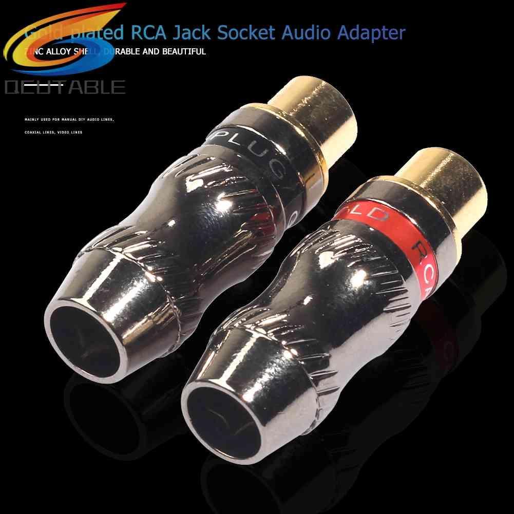 1 Cặp Jack Cắm Âm Thanh RCA Mạ Vàng