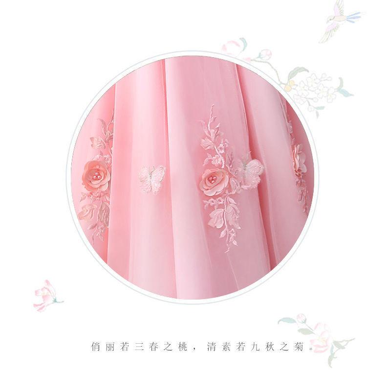 SHUANGYAN Hán phục nữ nhi mùa hè quần áo trẻ em cổ trang Đường trang ngắn tay áo mỏng váy ngắn siêu tiên cổ phong