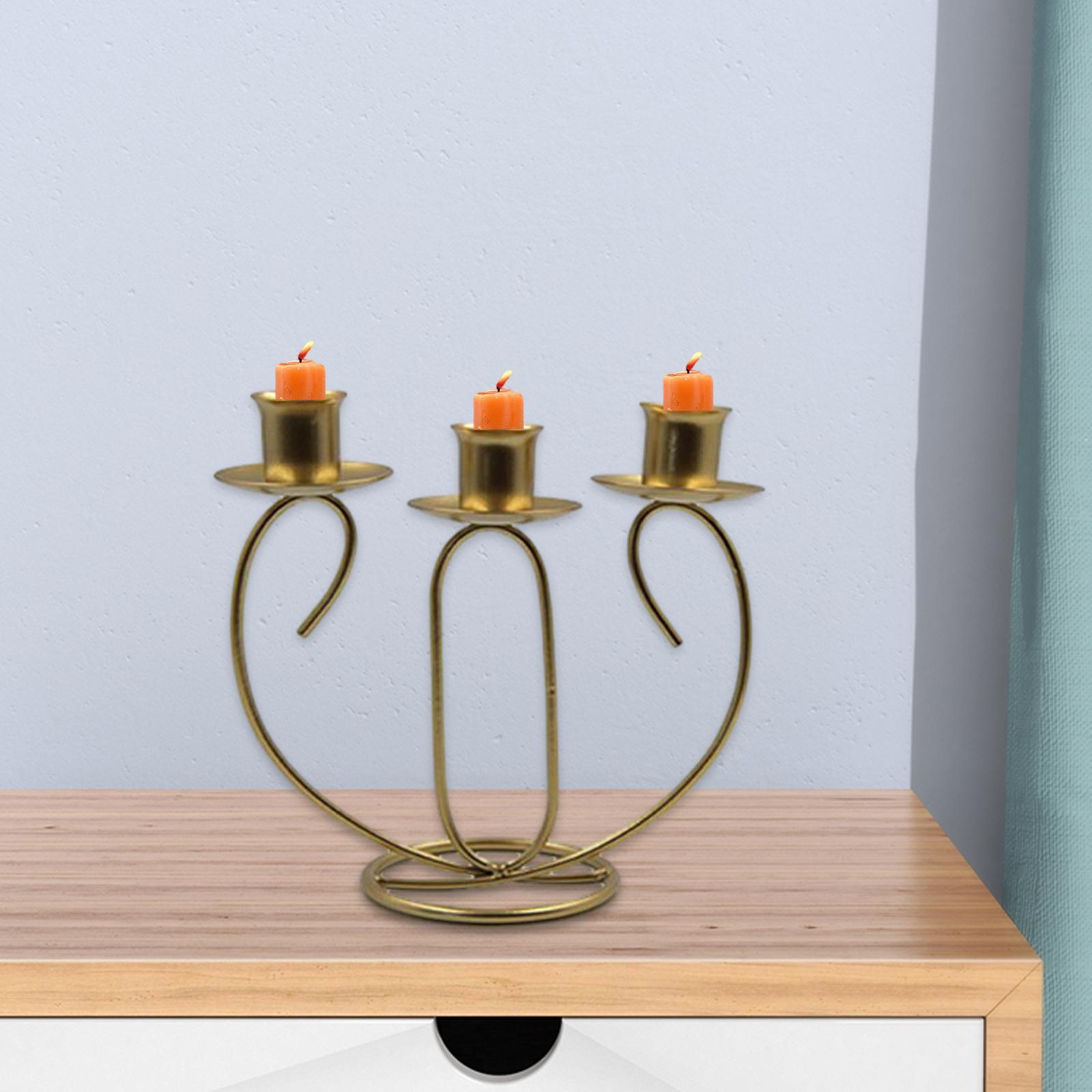 Tealight Candles Holder Candelabras Farmhouse Home Candles Stand Metal Candlestick for Prayer Candles Dining Room Housewarming Taper Candles