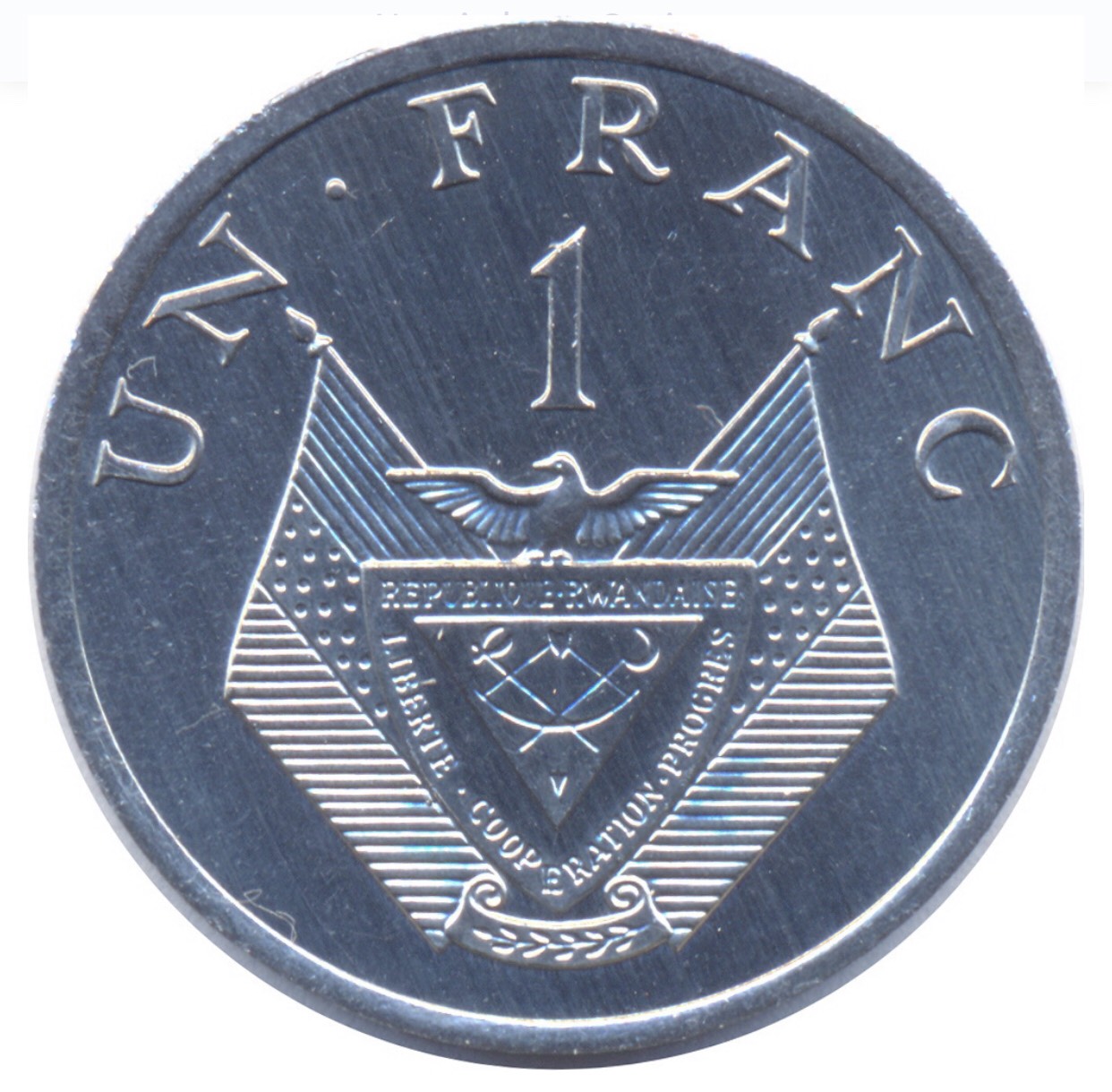 Xu của quốc gia Đông Phi 1 franc Rwanda