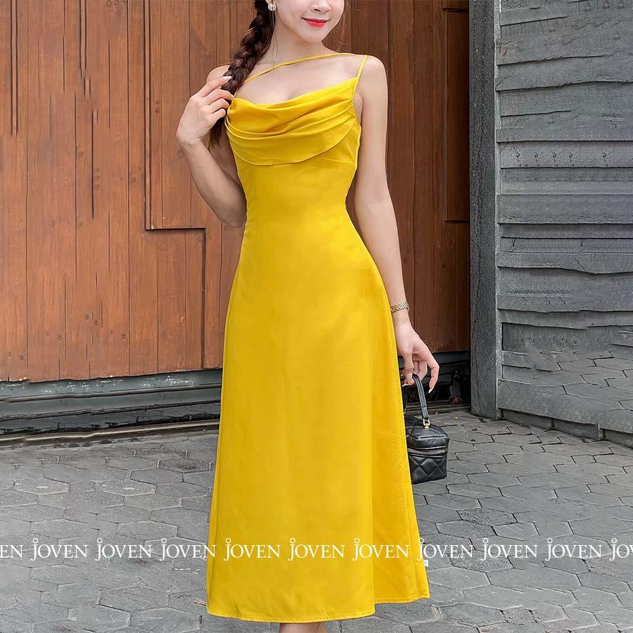 Đầm 2 dây cổ đổ Joven