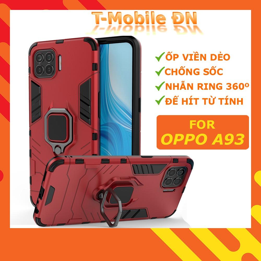 Ốp lưng cho Oppo A93 iron man chống sốc kèm nhẫn xoay chống xem video bảo vệ camera