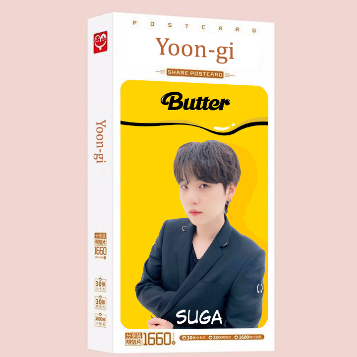 Hộp ảnh Postcard Suga BTS butter