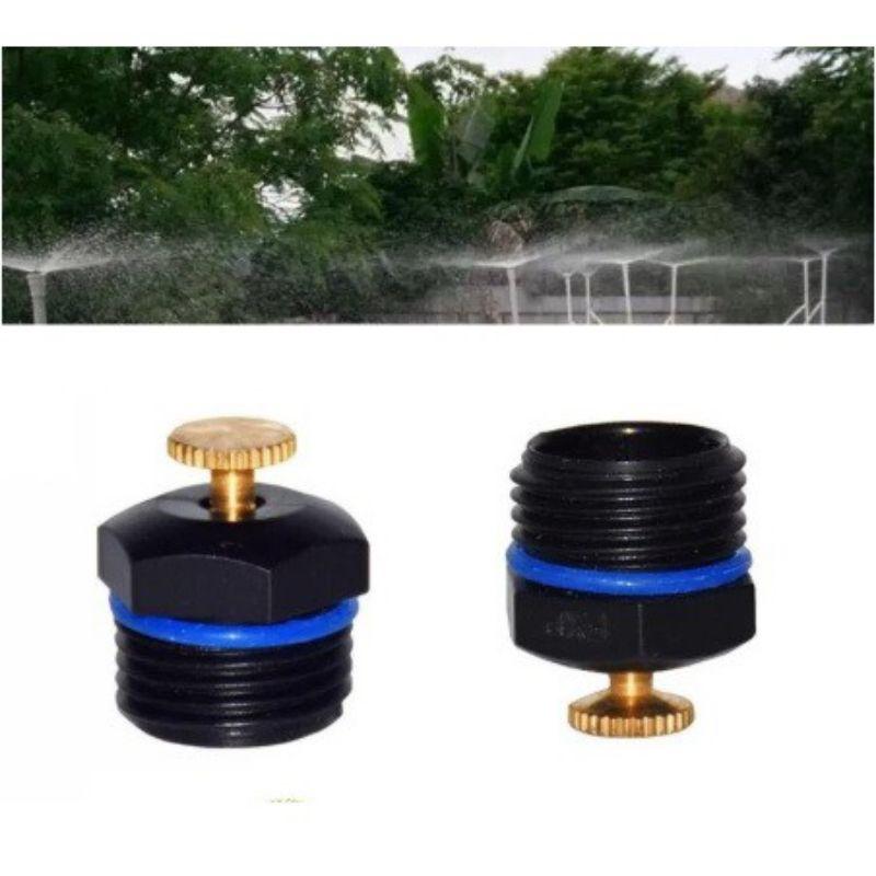 Béc tưới cây bằng đồng nguyên chất 360độ hình cánh quạt chỉnh bán kính lên tới 6-8 mét , tưới cây