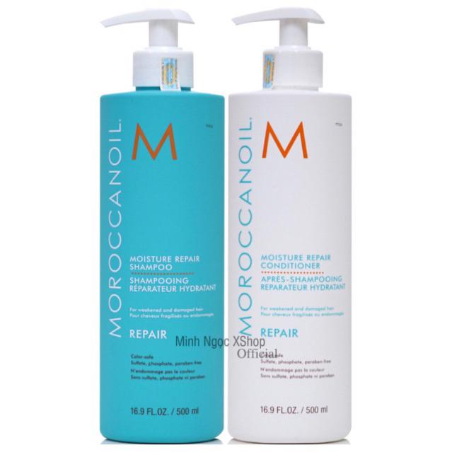 [+Gội xả gói Karseell 15ml] Bộ dầu gội xả phục hồi độ ẩm Moroccanoil Moisture Repair chính hãƞg