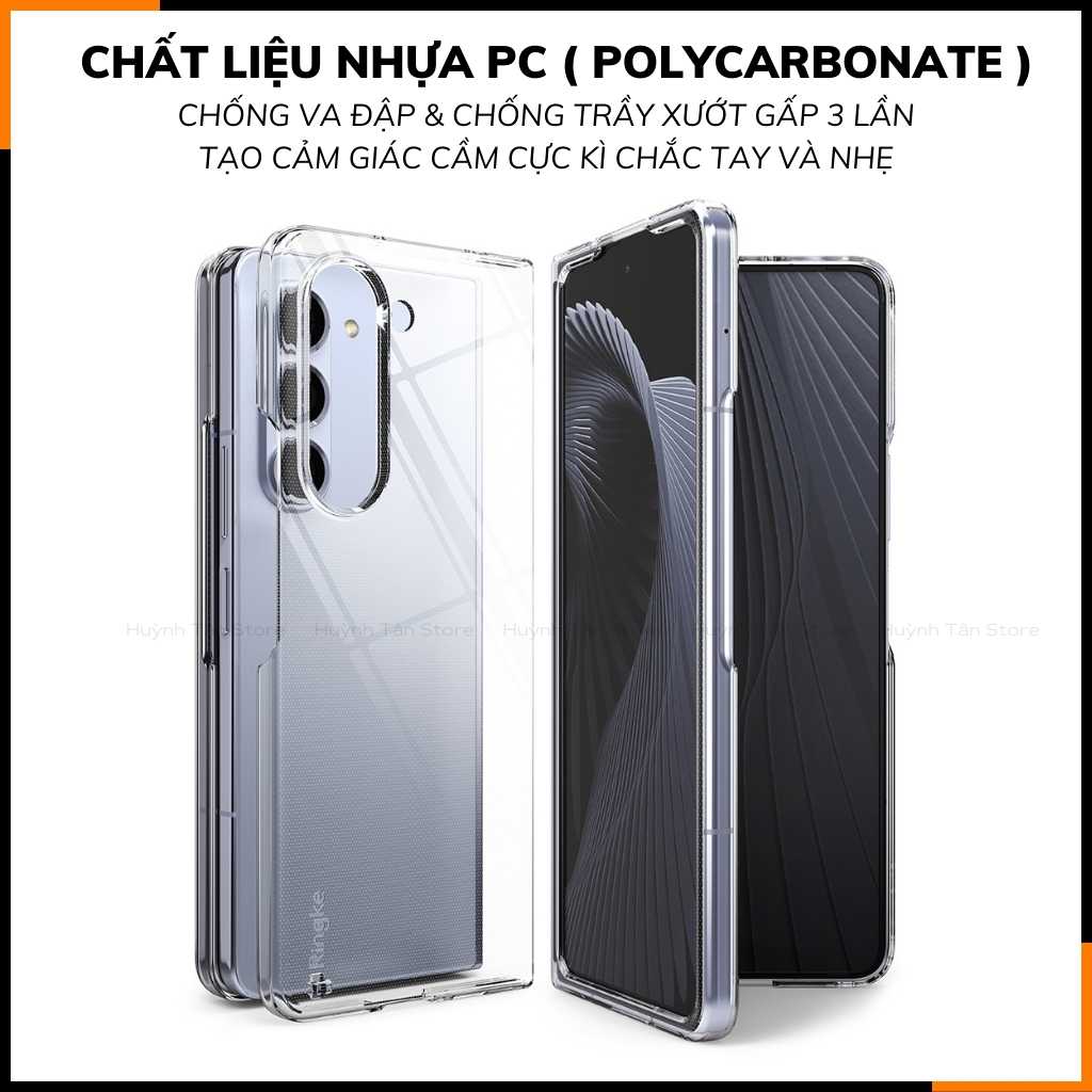 Ốp lưng z fold 5 RINGKE chính hãng trong suốt chống sốc FUSION X chống ố vàng phụ kiện điện thoại huỳnh tân store - Hàng nhập khẩu