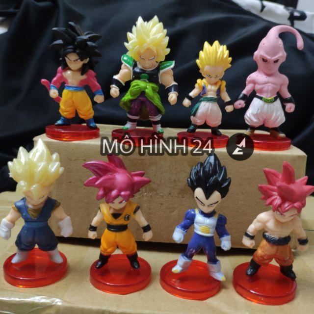 Mô hình NHÂN VẬT chibi goku mini dragon ball buu broly king vegeta super saiyan god dragonball Majin buu CB16