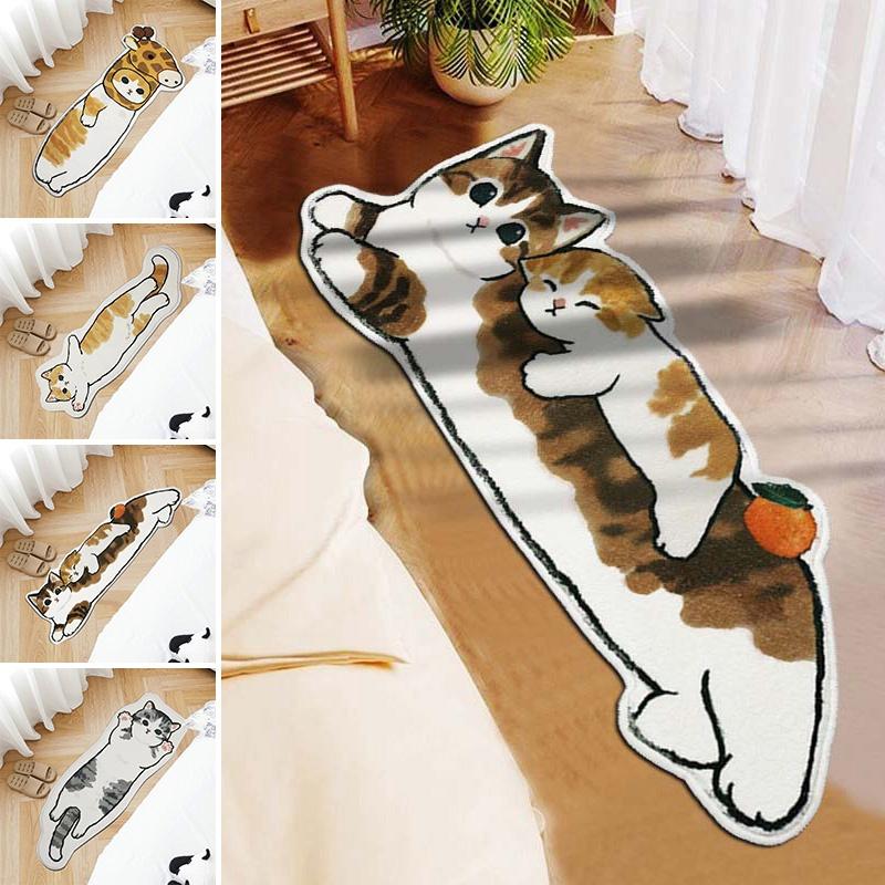 Thảm lót cửa chùi chân Chống Trượt Hình Mèo Dễ Thương