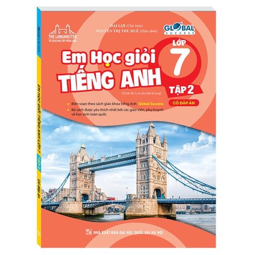 Sách - Combo GLOBAL SUCCESS - Em học giỏi tiếng anh lớp 7 Tập 1 + Tập 2 (có đáp án)