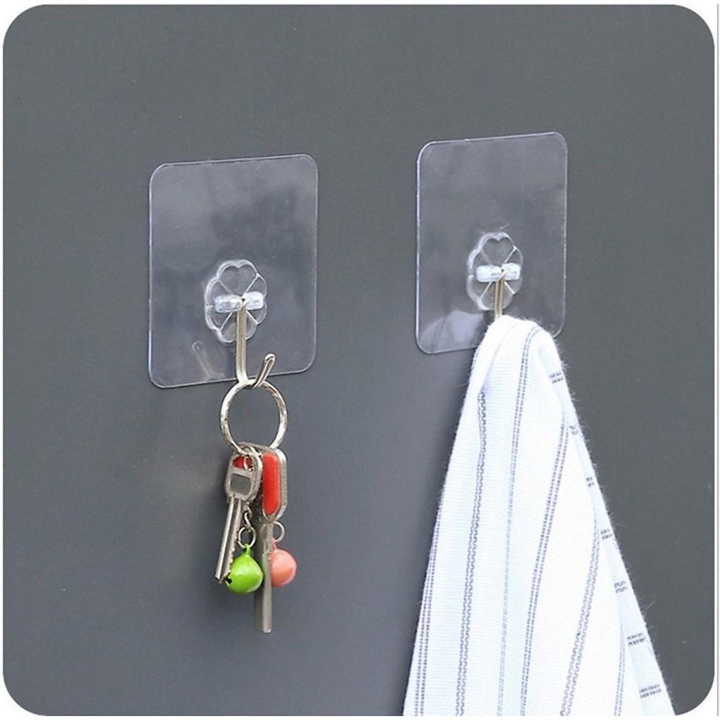 Móc Dán Tường Siêu Dính Chịu Lực Treo Đồ, Quần Áo - Móc Treo Nhà Tắm Nhà Bếp - Móc Thảm Treo Tường