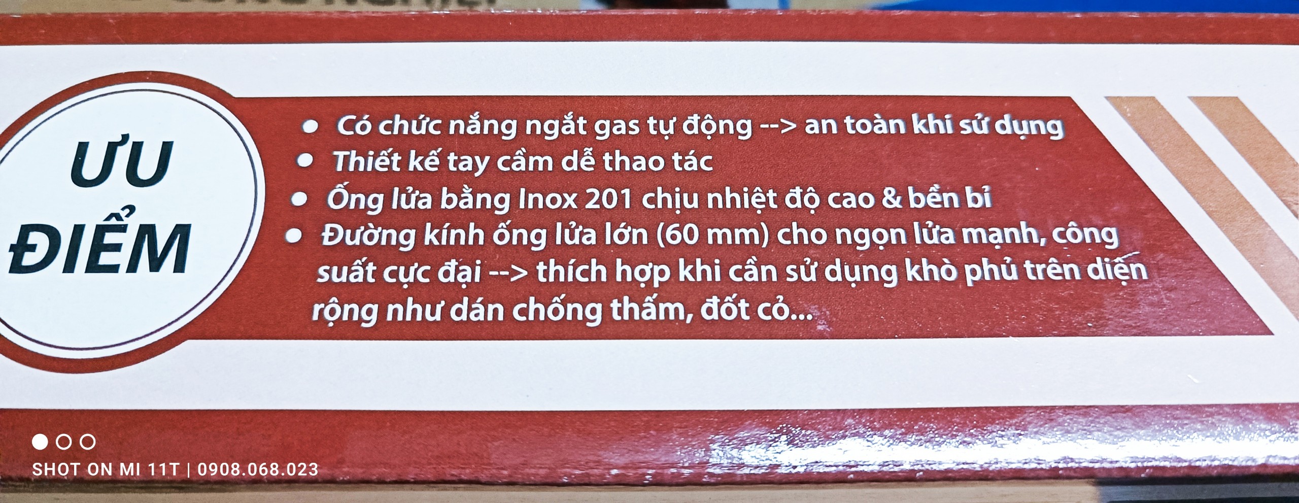 ĐÈN KHÒ GAS CÔNG NGHIỆP NA-203S/60 LOẠI NGẮN