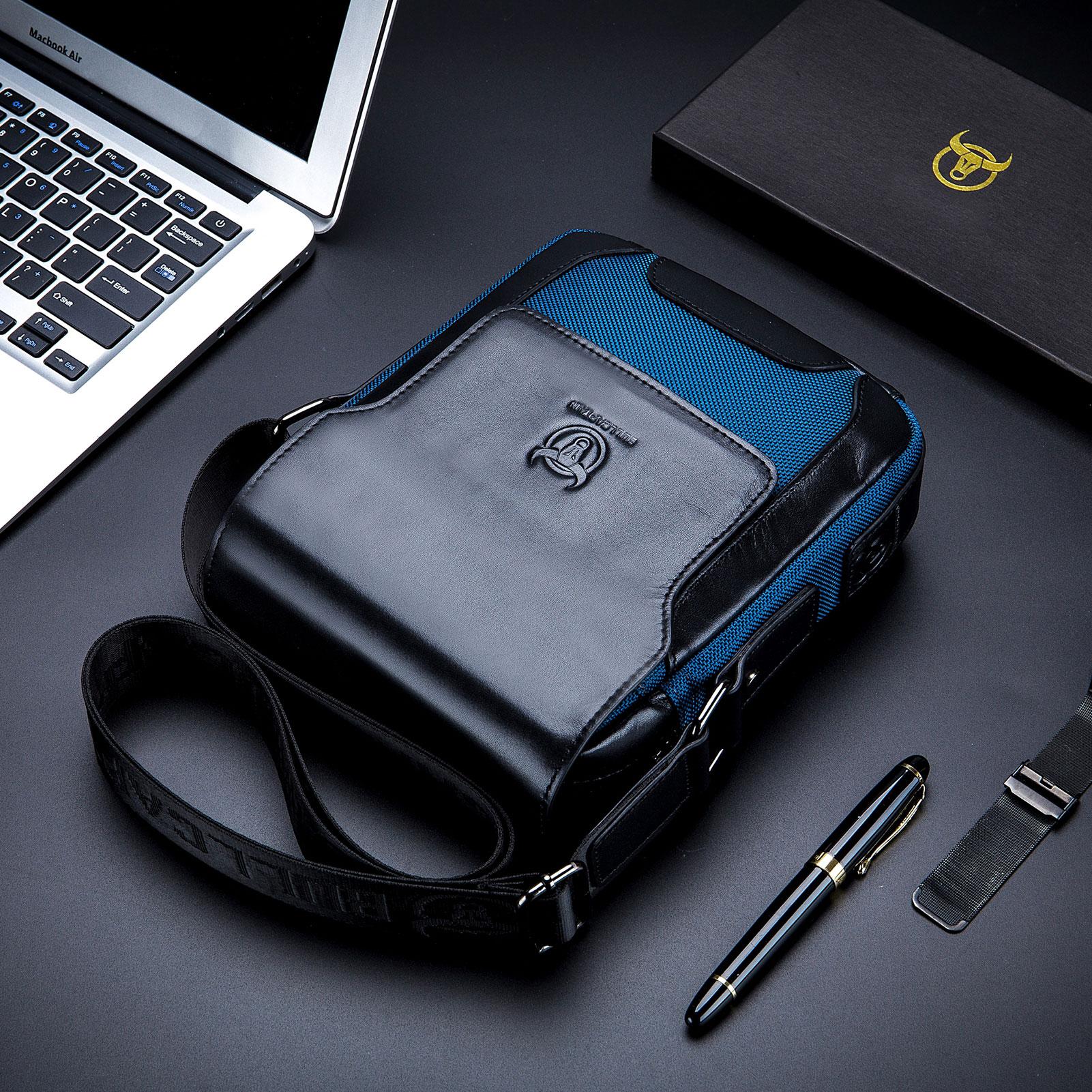 Túi Da Đeo Chéo Nam Sành Điệu Nằm Dọc Dành Cho Dân Công Sở Bullcaptain