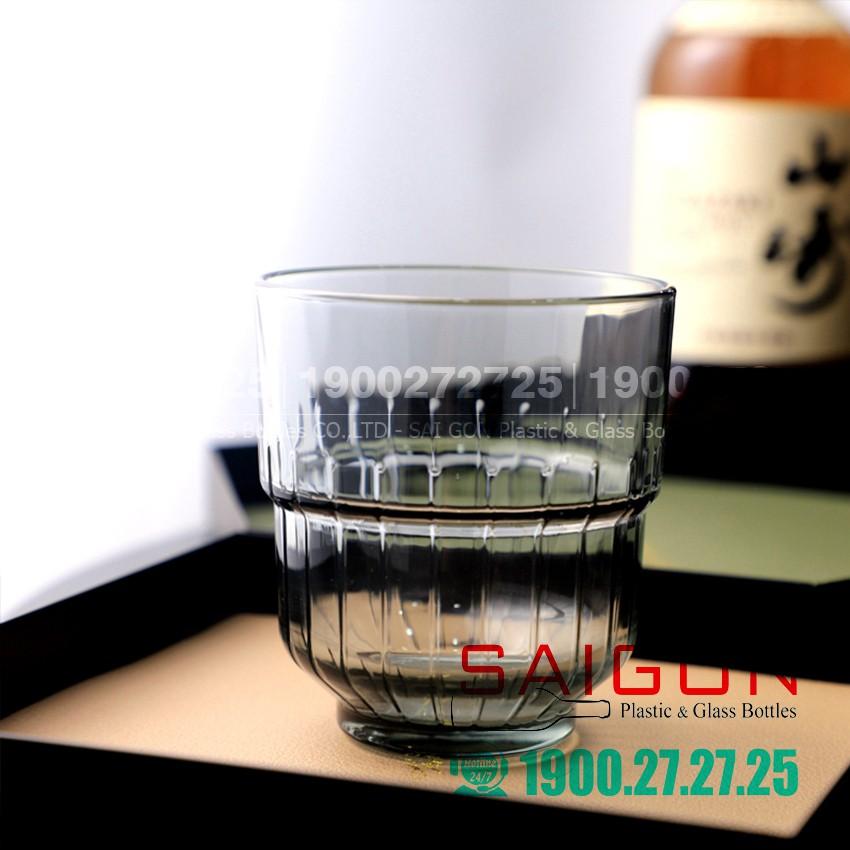 Ly Thủy Tinh Cường Lực LinQ Grey Rocks 266ml | 355ml , Tùy Chọn Dung Tích