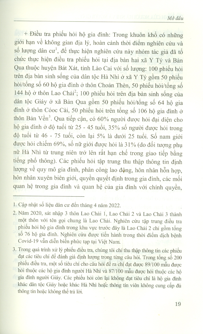 Gia Đình Của Người Hà Nhì Và Người Giáy Ở Vùng Biên Giới Việt Nam - Trung Quốc (Sách Chuyên Khảo) -  Viện Dân Tộc Học; TS. Hoàng Phương Mai chủ biên