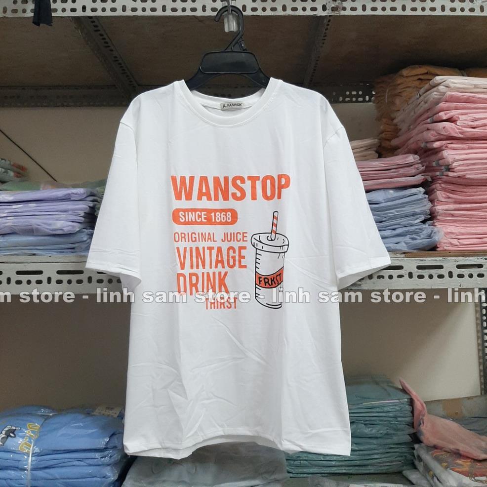 Áo thun nữ tay lỡ freesize phông form rộng Unisex, mặc cặp, nhóm, lớp.