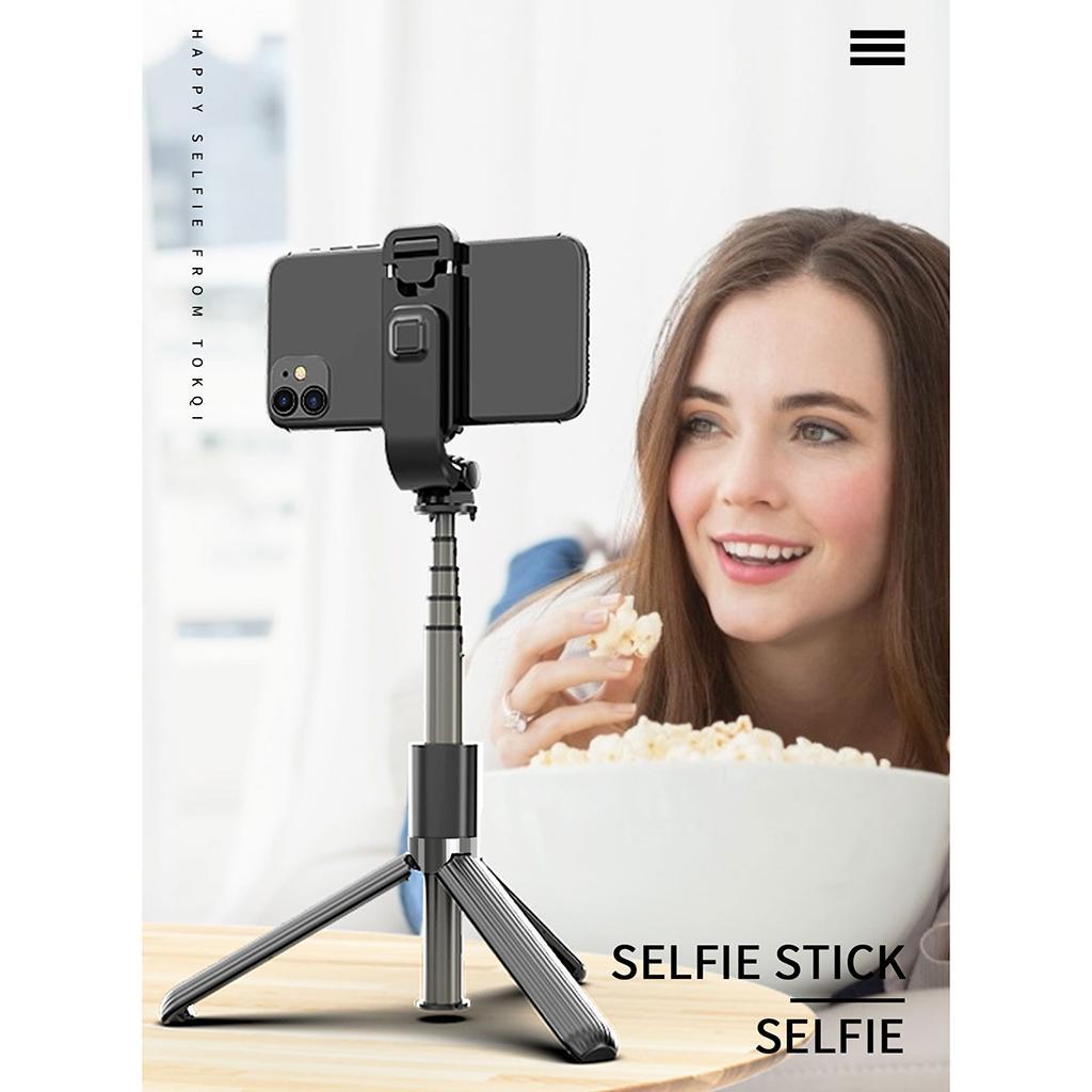 33.9" L03 Tripod Stand Selfie Stick with Remote for iPhone Android Recording