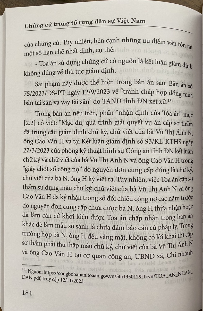 Chứng Cứ Trong Tố Tụng Dân Sự Việt Nam