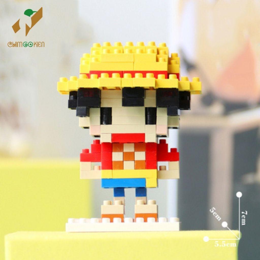 Mô hình one piece lego 3d 100 nhân vật đồ chơi lắp ráp one piece 200-400 chi tiết