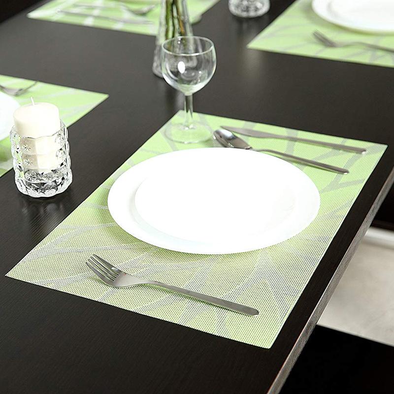 Bộ 6 Thảm Lót Bàn Ăn Chất Liệu Pvc Chống Thấm Nước