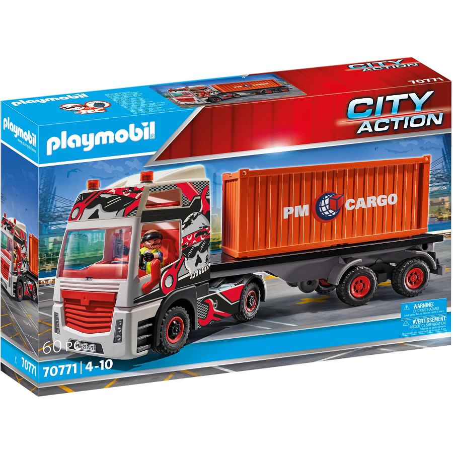 Đồ chơi mô hình Playmobil Xe container và tài xế 59 pcs