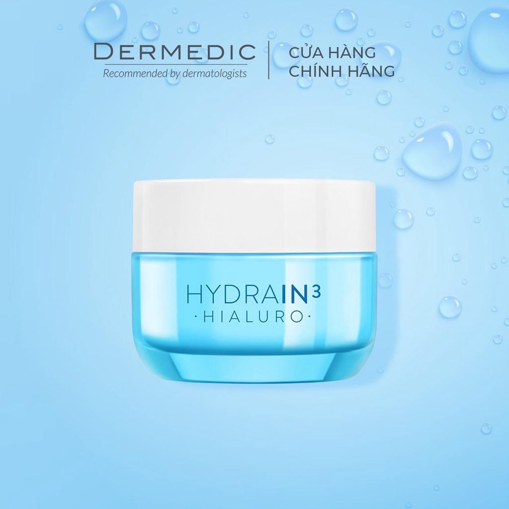Kem dưỡng Dermedic HA ban đêm cấp âm da khô mất nước Hydrain3 Hialuro Cream-Gel Ultra-Hydrating 50 G