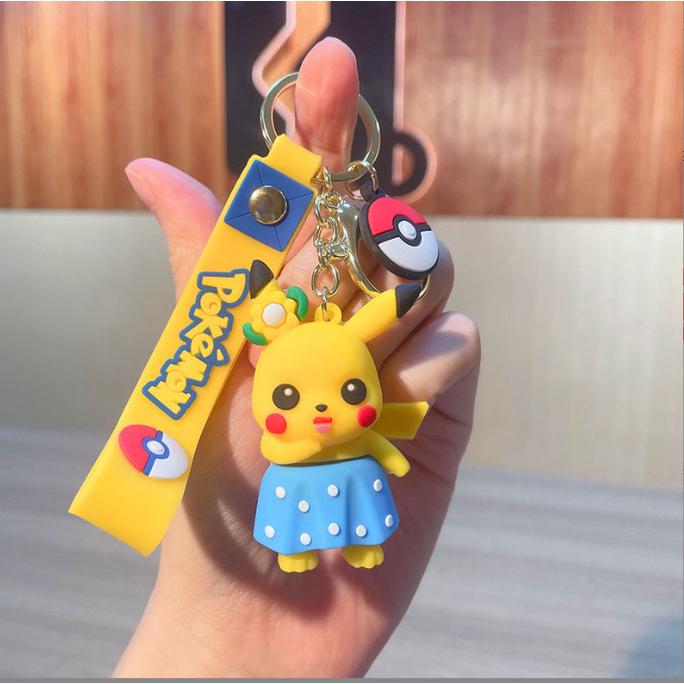 Móc Khóa Pikachu Má Hồng Dễ Thương PVC Loại Tốt