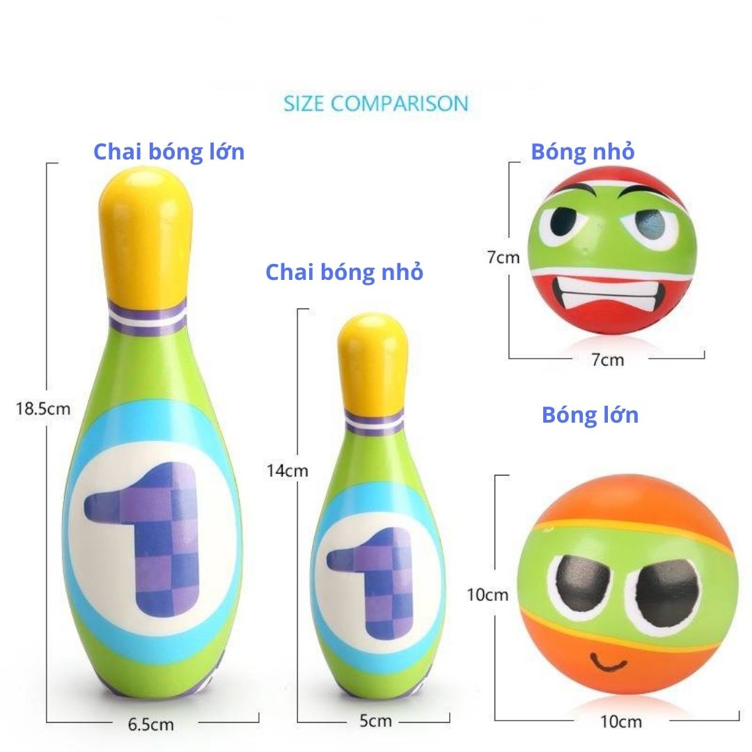 [Siêu sale] Bộ đồ chơi bowling trẻ em trong nhà và ngoài trời EASYTOYS giúp trẻ em 3-6 tuổi phát triển t