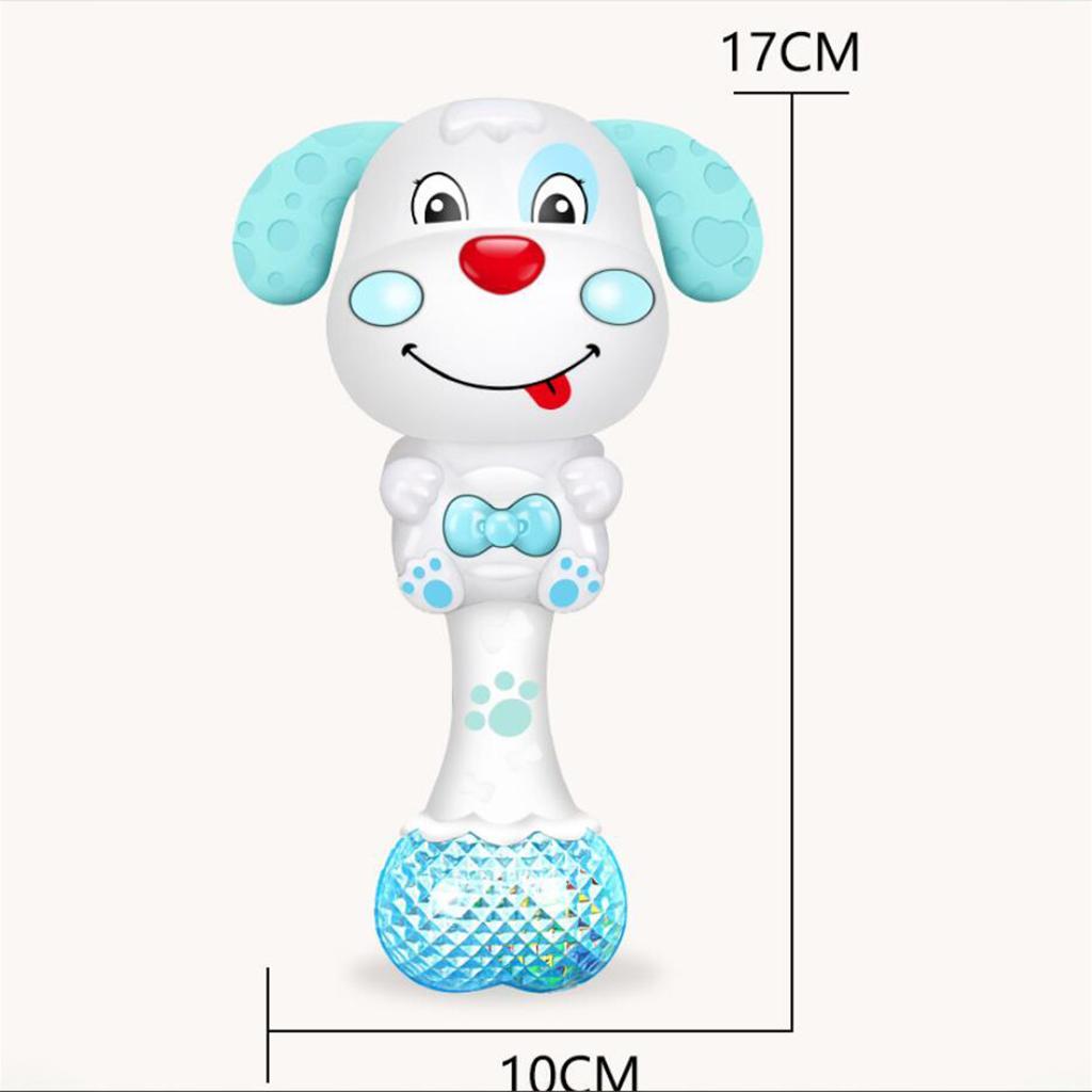Baby Rattle Teether with Music & Light Spin Rattle for 3 - 12 Month Newborns Infant - Advanced manufacturing technology, high reliability