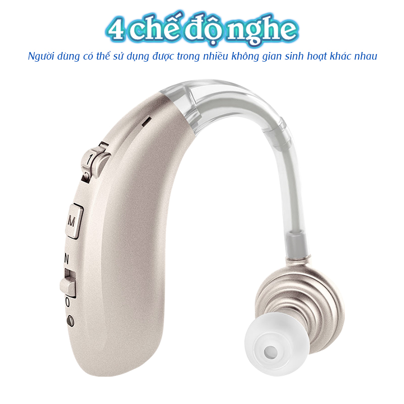 Máy trợ thính không dây pin sạc Axon A-360 - Kết nối Bluetooth, có bộ lọc tiếng ồn, tặng kèm hộp đựng máy