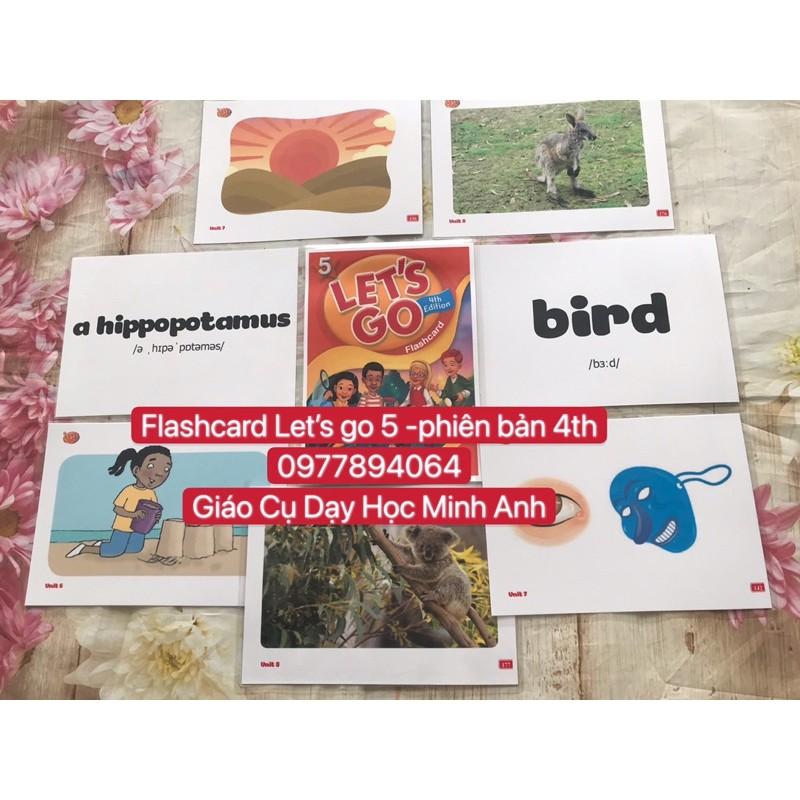 Flashcards Let’s go 5- phiên bản 4- Thẻ ép plastics bền đẹp