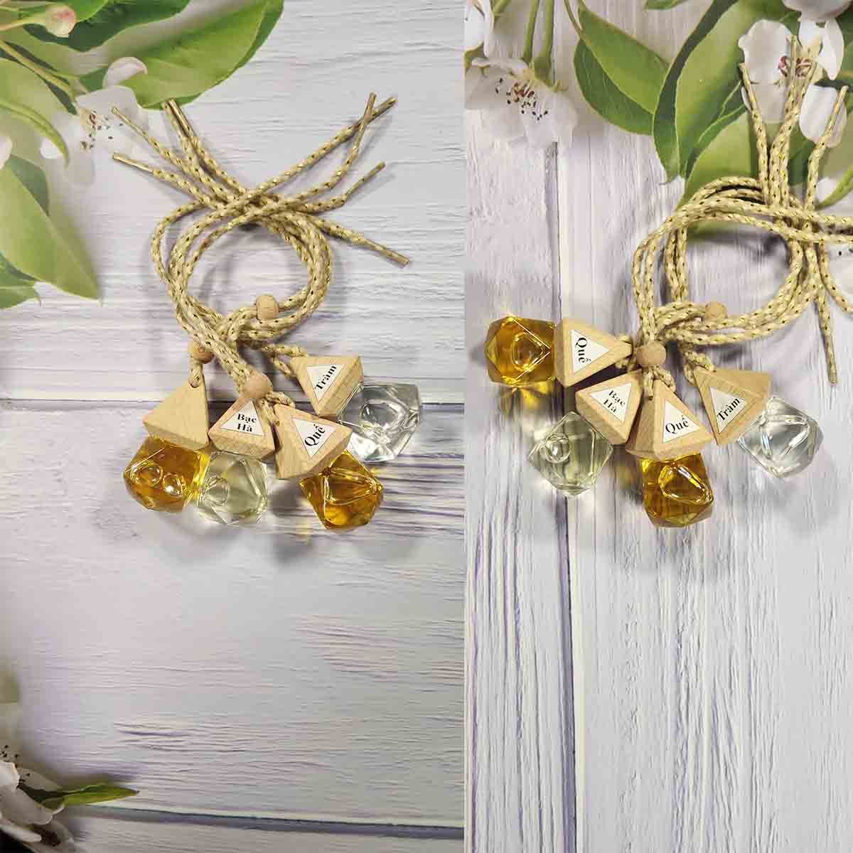 Tinh dầu treo xe | Tinh dầu đuổi muỗi 5 mùi - Tinh dầu tràm, tinh dầu bạch đàn, tinh dầu sả