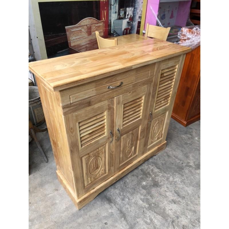 Tủ Giày Gỗ Cao Su Ghép ( Ngang 1M )