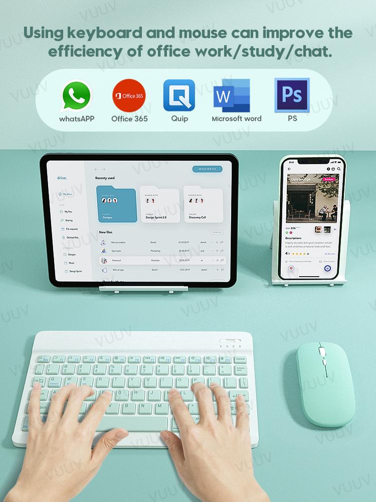 Dành Cho iPad Chuột Bàn Phím Cho iPad Air 3 4 7th 8th Thế Hệ Pro 11 Bluetooth 12.9-Tương Thích Bàn Phím Dành Cho android Windows Máy Tính Bảng