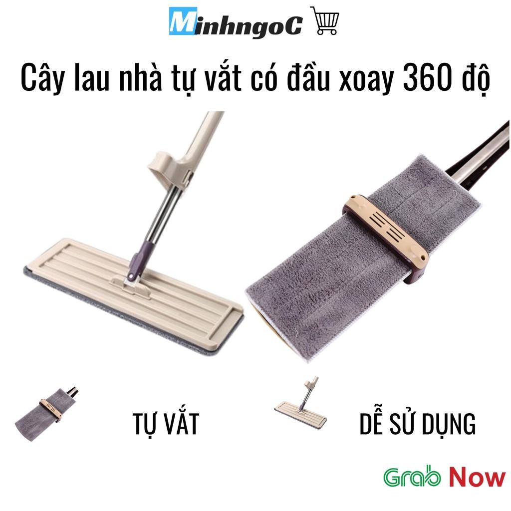 Chổi lau nhà / Cây lau nhà tự vắt có đầu xoay 360 độ - Siêu Thị Minh Ngọc