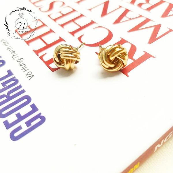 NQSTORE Khuyên Tai Nụ Xoắn bạc 925