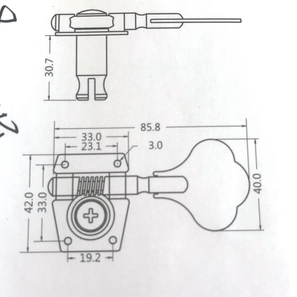 Bộ khóa đàn guitar bass inox